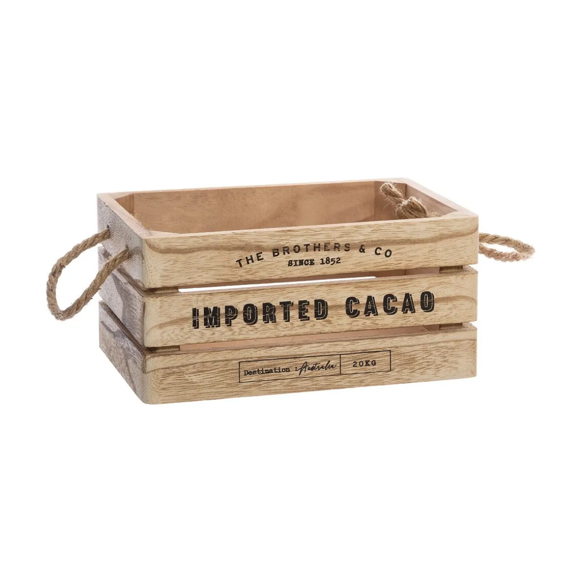 Caixa de madeira bege decorada COLONIAL