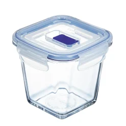 Caixa de vidro 75cl com tampa azul