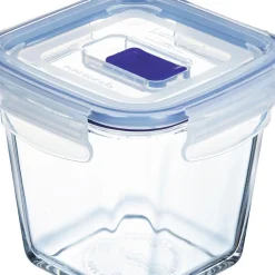 Caixa de vidro 75cl com tampa azul