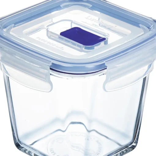 Caixa de vidro 75cl com tampa azul