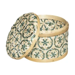 Caixa decorativa em bambu 15,1x12,4cm