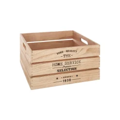 Caixa em madeira FACTORY natural 28x18x14cm