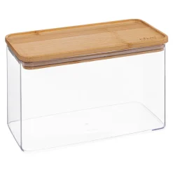 Caixa hermética ESKE empilhável com tampa em bambu 2l
