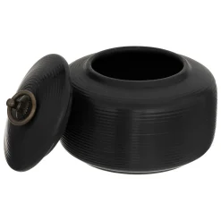 Caixa JIL preta em cerâmica com tampa