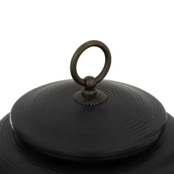 Caixa JIL preta em cerâmica com tampa