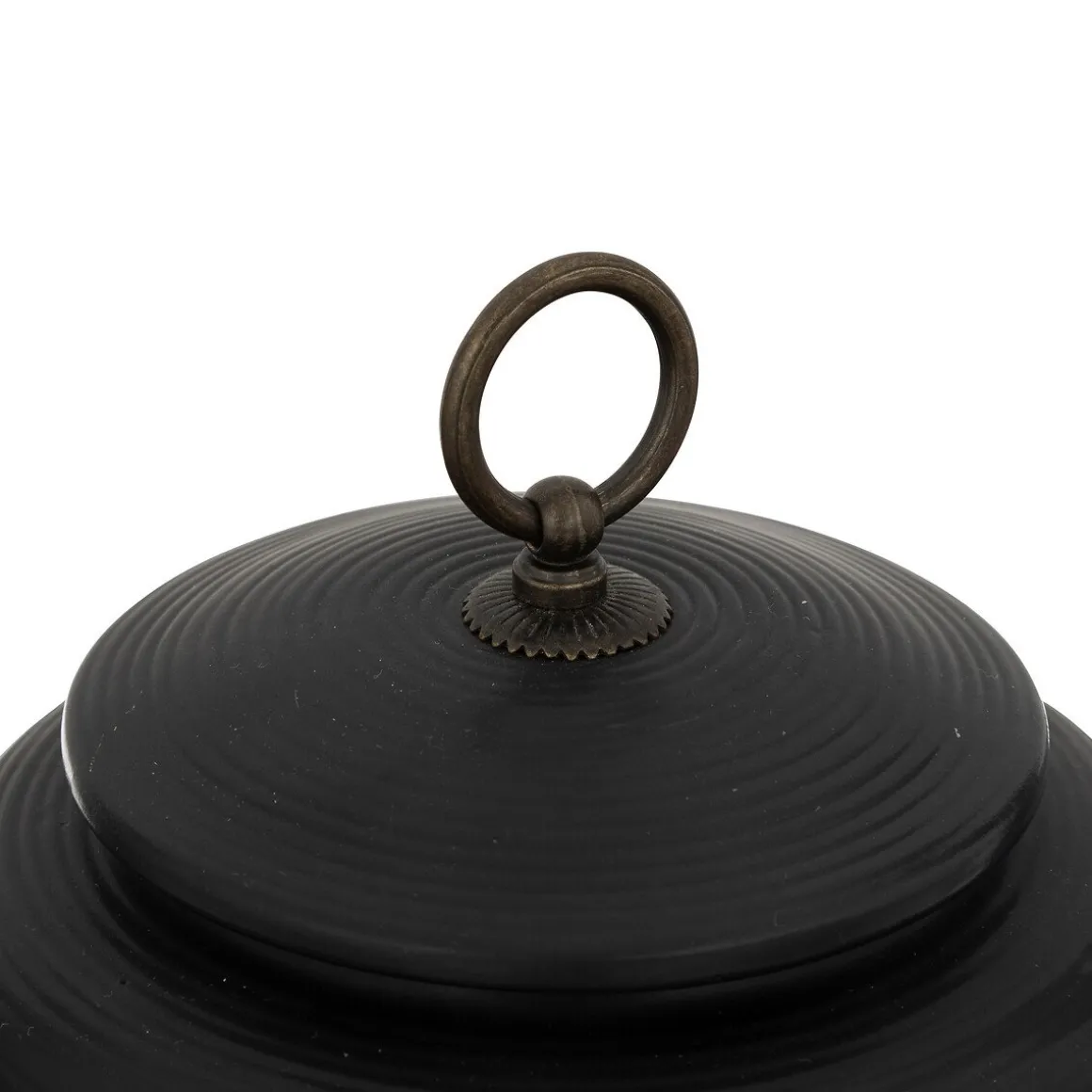 Caixa JIL preta em cerâmica com tampa