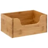 Caixa organizadora empilhável em bambu 15x31,5cm