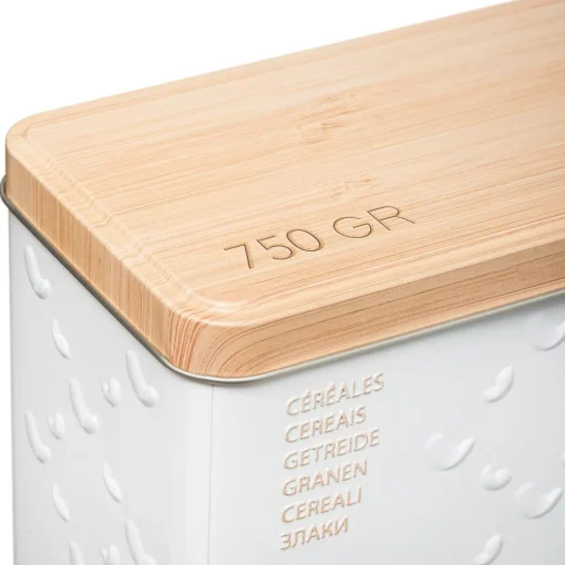 Caixa para cereais em metal 750g