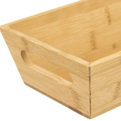 Caixa para pão castanho em bambu 33cm