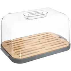 Caixa para pão com tampa transparente