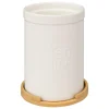 Caixa para utensílios NATUREO branca com base em bambu