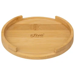 Caixa para utensílios NATUREO branca com base em bambu