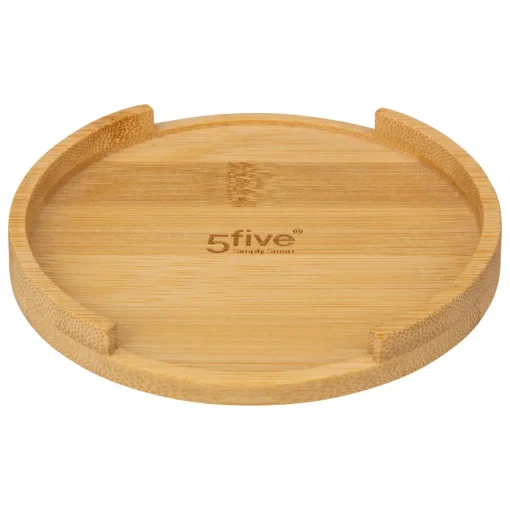 Caixa para utensílios NATUREO branca com base em bambu