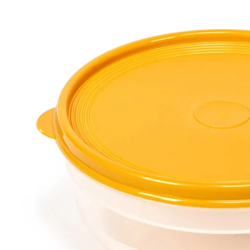 Caixa redonda com tampa amarela 1,3l