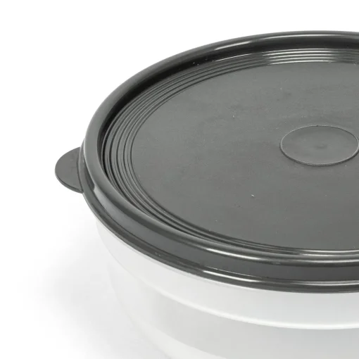 Caixa redonda com tampa cinza 1,3l