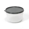 Caixa redonda com tampa cinza 2,4l