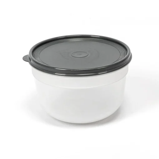 Caixa redonda com tampa cinza 2,4l