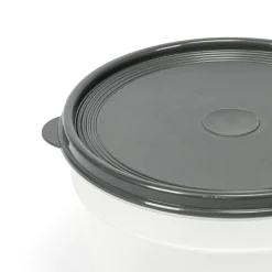 Caixa redonda com tampa cinza 2,4l