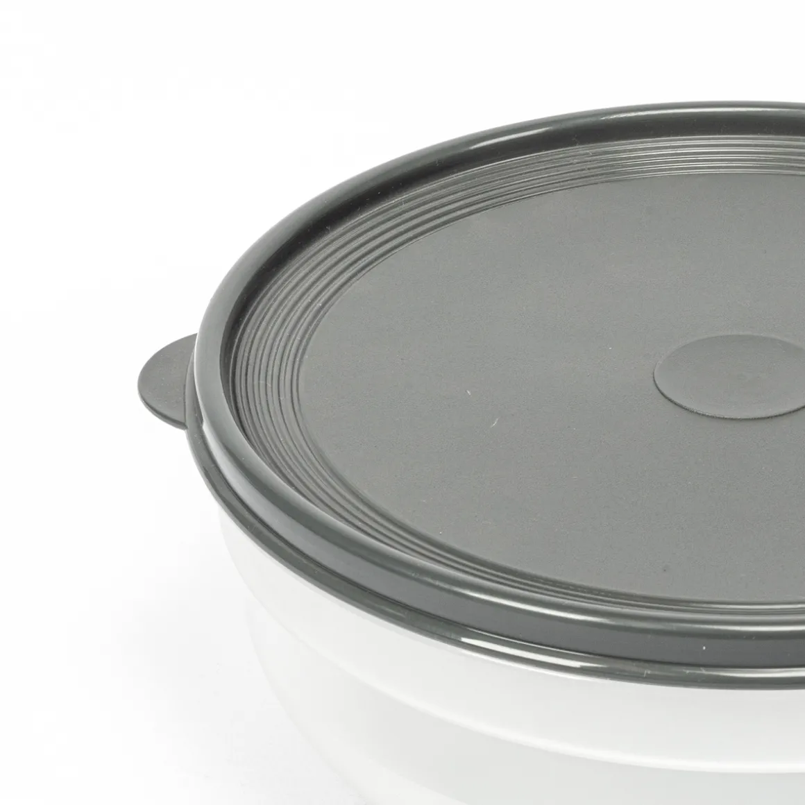 Caixa redonda com tampa cinza 2,8l