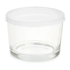 Caixa redonda com tampa em vidro 200ml