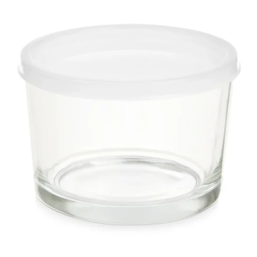 Caixa redonda com tampa em vidro 200ml