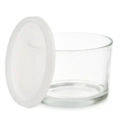 Caixa redonda com tampa em vidro 200ml