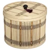 Caixa redonda NAM NAM em bambu 25cm