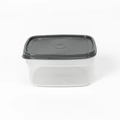 Caixa retangular com tampa cinza 1,7l