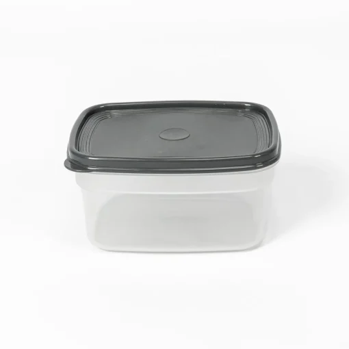 Caixa retangular com tampa cinza 1,7l
