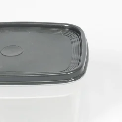 Caixa retangular com tampa cinza 1,7l