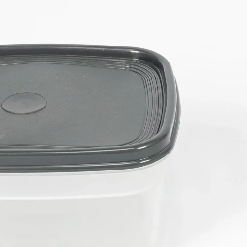 Caixa retangular com tampa cinza 1,7l