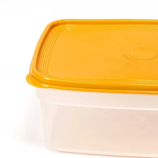 Caixa retangular com tampa amarela 4,5l