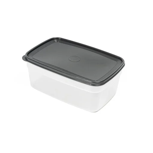 Caixa retangular com tampa cinza 4,5l