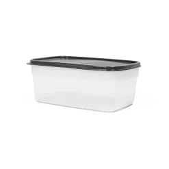 Caixa retangular com tampa cinza 4,5l