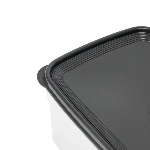 Caixa retangular com tampa cinza 4,5l
