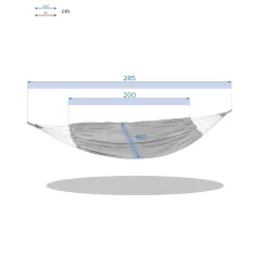 Cama de rede YAQUI pérola sem estrutura 150x307cm