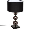 Candeeiro de mesa ALMA preto em metal e vidro