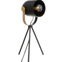Candeeiro de mesa BIL preto em metal com tripé 45cm