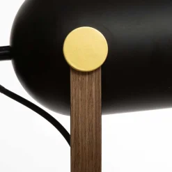 Candeeiro de mesa BIL preto em metal com tripé 45cm