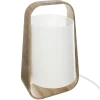 Candeeiro de mesa branco em bambu