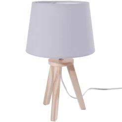 Candeeiro de mesa cinza 31x18,5cm