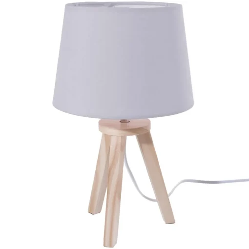 Candeeiro de mesa cinza 31x18,5cm