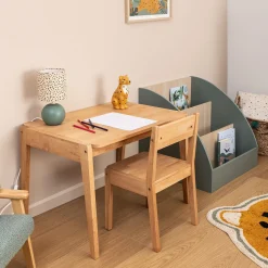 Candeeiro de mesa com padrão leopardo bege e verde