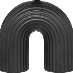 Candeeiro de mesa em cerâmica preto e branco EIDEL