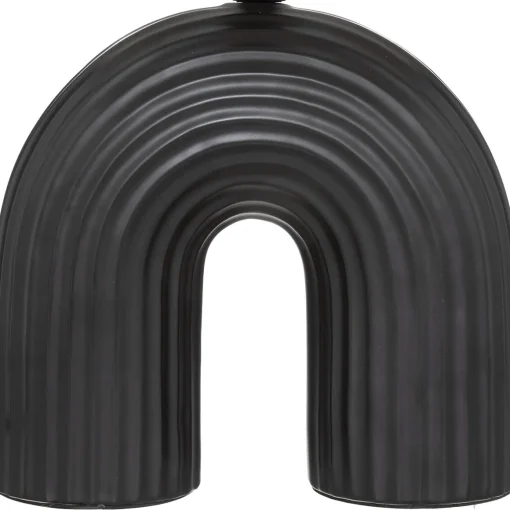 Candeeiro de mesa em cerâmica preto e branco EIDEL