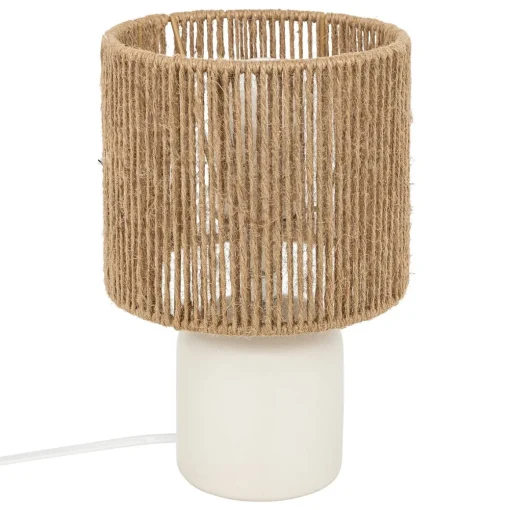 Candeeiro de mesa KOBY branco em cerâmica