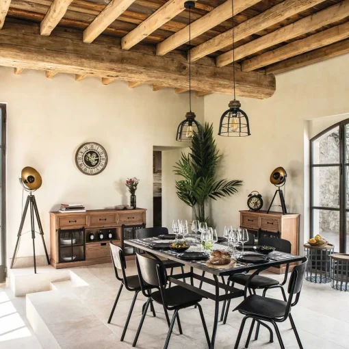 Candeeiro de mesa LAHTI preto e dourado com tripé