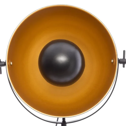 Candeeiro de mesa LAHTI preto e dourado com tripé