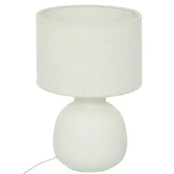 Candeeiro de mesa lali com abajour em pelo bouclee