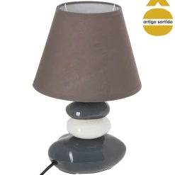 Candeeiro de mesa LENY com 4 pedras em cerâmica